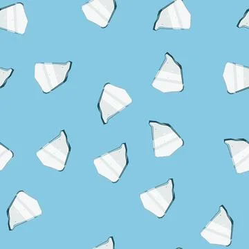 Seamless pattern fracture glass broken shard cartoon vector Stock Illustration