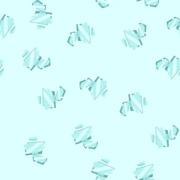 Seamless pattern fragment glass broken shard cartoon vector Stock Illustration