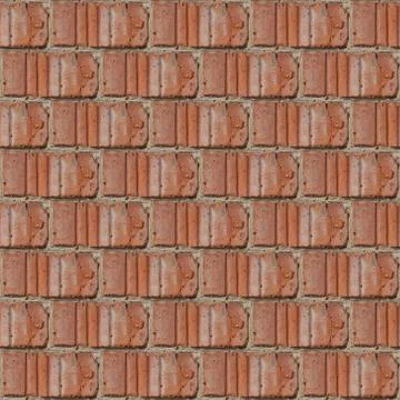 Seamless pattern of fragment of red stone wall Stock Photos