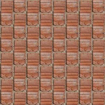 Seamless pattern of fragment of red stone wall Stock Photos