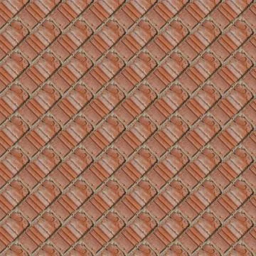 Seamless pattern of fragment of red stone wall Stock Photos