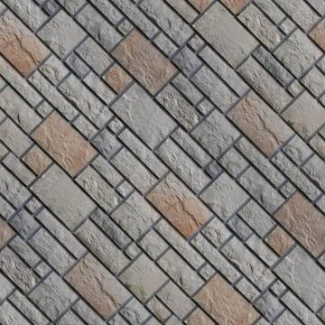 Seamless pattern with fragment of rock tile Stock Photos