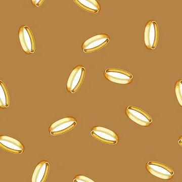 Seamless pattern frame golden ring cartoon vector Stock Illustration