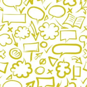 Seamless pattern with frames amd arrows, sketch for your design Illustrazione stock