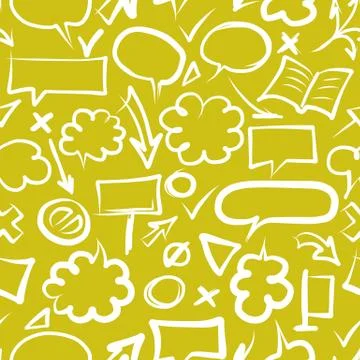 Seamless pattern with frames amd arrows, sketch for your design Stock Illustration