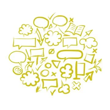 Seamless pattern with frames amd arrows, sketch for your design Stock Illustration