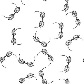 Seamless pattern frames spectacles sketch hand drawn Stockillustratie