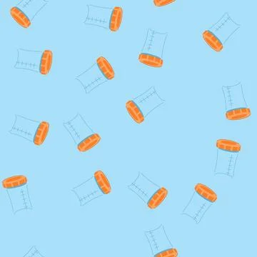 Seamless pattern free food storage container baby cartoon vector Ilustración de archivo