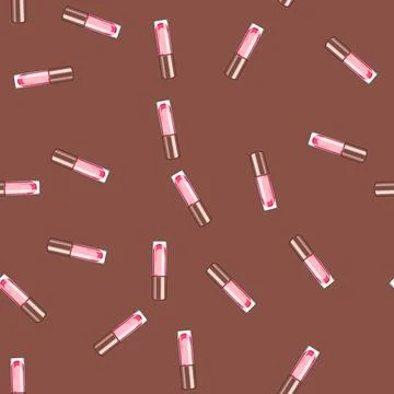 Seamless pattern free lip gloss cartoon vector 스톡 일러스트