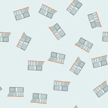 Seamless pattern freezer fridge cartoon vector Stock Illustration