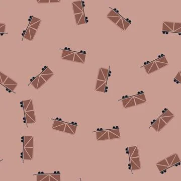 Seamless pattern freight train wagon transporting cargo Stock Illustration