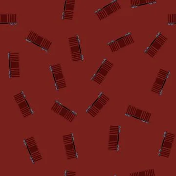 Seamless pattern freight train wagon vector depicting cargo shipping 스톡 일러스트