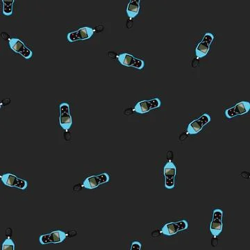 Seamless pattern frequency noise level meter cartoon vector 스톡 일러스트