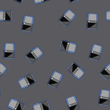 Seamless pattern frequency oscillograph cartoon vector 스톡 일러스트