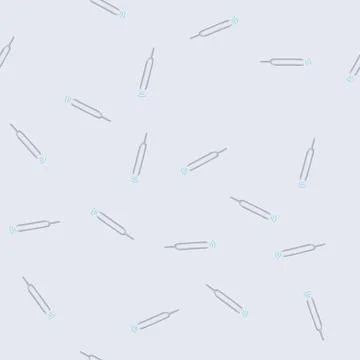 Seamless pattern frequency tuning fork cartoon vector Stock Illustration