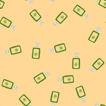 Seamless pattern fresh aloe vera cosmetic cartoon vector 库存插图