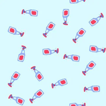 Seamless pattern fresh bathroom cleaner cartoon vector Stock Illustration