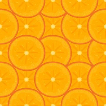 Seamless pattern with fresh cut slices persimmon fruit isolated on white back Stock Illustration