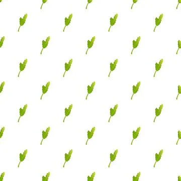 Seamless pattern with fresh green arugula leaves Stock Illustration