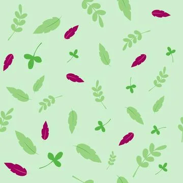 Seamless pattern of fresh herbs. Vector fresh beauty rustic eco friendly back Stock Illustration