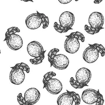 Seamless pattern fresh kohlrabi green sketch hand drawn Stock Illustration