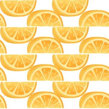 Seamless pattern of fresh lemon fruit slice ready for tea vector illustrati.. Stock Illustration