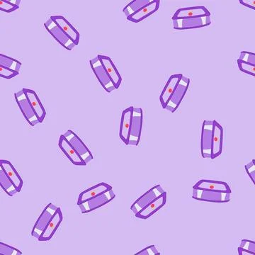 Seamless pattern fresh lunch box cartoon vector Stock Illustration