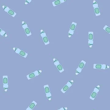 Seamless pattern fresh mineral water cartoon vector Stock Illustration