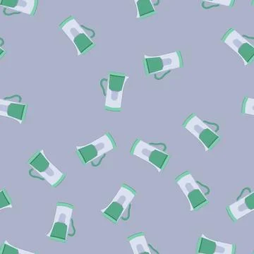 Seamless pattern fresh water pitcher cartoon vector Stockillustratie
