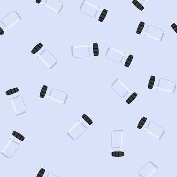 Seamless pattern freshness coffee jar cartoon vector Stock Illustration