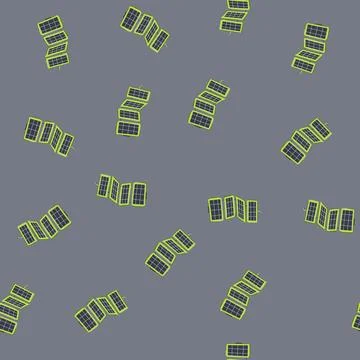 Seamless pattern friendly solar charger cartoon vector Stock Illustration