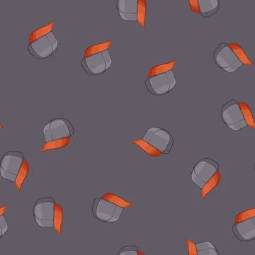 Seamless pattern front baseball cap cartoon vector Stockillustratie