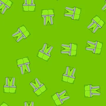 Seamless pattern front safe vest cartoon vector Stock Illustration