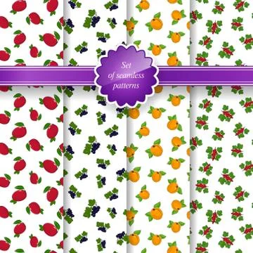 Seamless Pattern with Fruit Background Illustrazione stock
