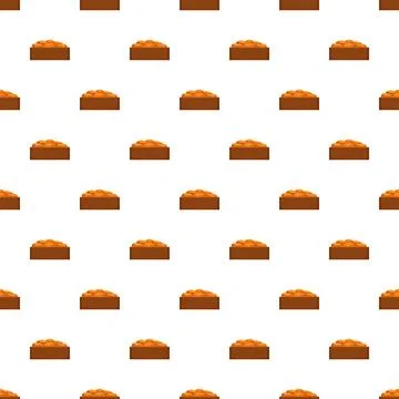 Seamless pattern of fruit boxes with apricots Stockillustratie