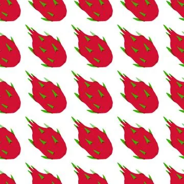 Seamless pattern fruit dragon fruit market. Design farm natural vitamin Stock Illustration