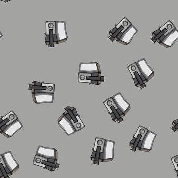Seamless pattern fruit juicer kitchen cartoon vector Illustrazione stock