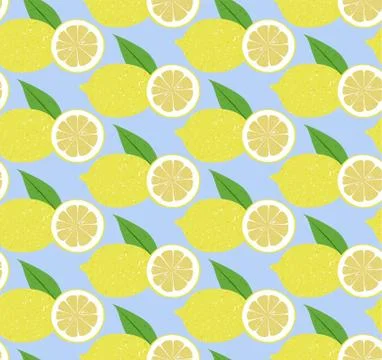 Seamless pattern fruit lemon Stock Illustration