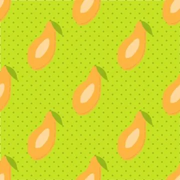 Seamless pattern fruit mango market. Design farm natural vitamin イラスト素材