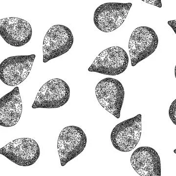 Seamless pattern fruit salak fuit sketch hand drawn Illustrazione stock