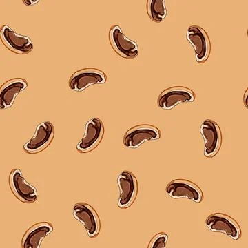 Seamless pattern fruit toast jam cartoon vector Ilustración de archivo