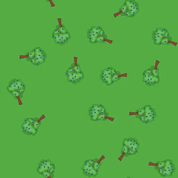 Seamless pattern fruit tree bearing purple ripe fruits イラスト素材