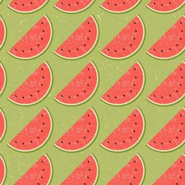Seamless pattern fruit water melon Stock Illustration