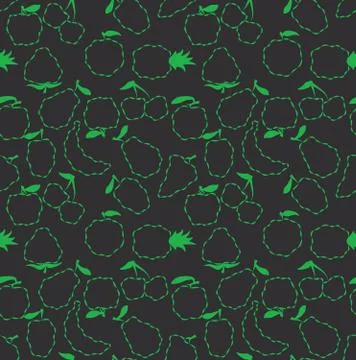 Seamless pattern with fruits Stock Illustration