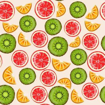 Seamless pattern with fruits Stock Illustration