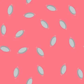 Seamless pattern fry frying pan cartoon vector Stock Illustration