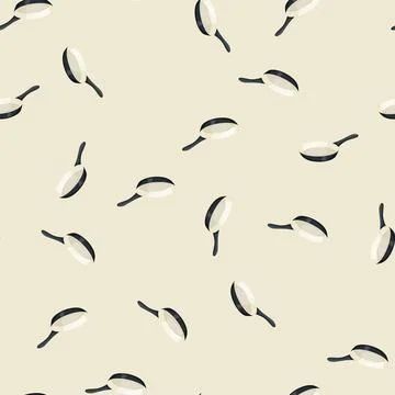 Seamless pattern fry frying pan kitchen cartoon vector Stock Illustration