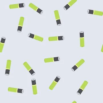Seamless pattern full battery energy cartoon vector 스톡 일러스트