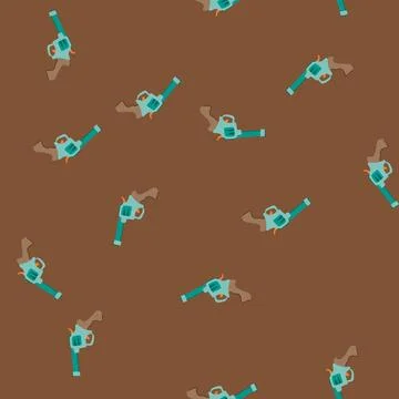 Seamless pattern fun cap gun toy cartoon vector 库存插图