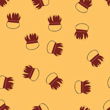 Seamless pattern fun halloween bucket cartoon vector イラスト素材